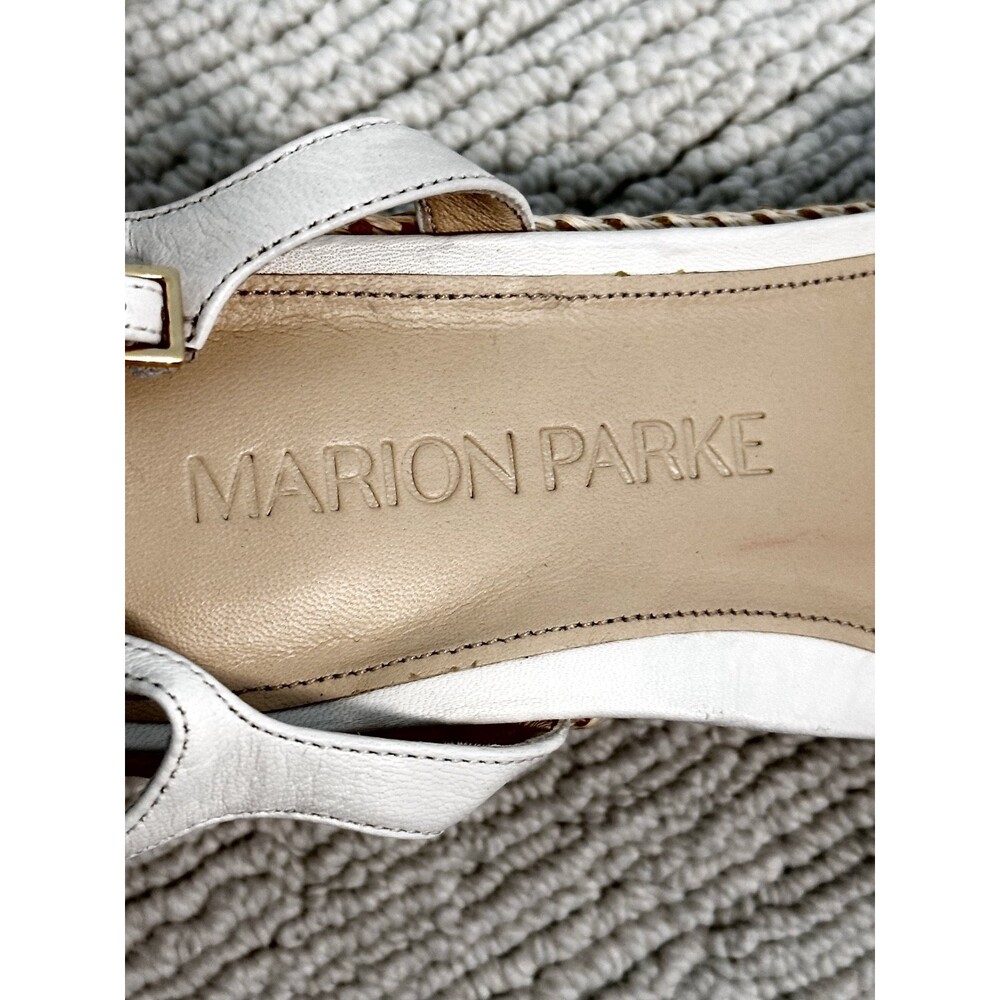 MARION PARKE Haven Platform Sandal Women's 40 Cream Coconut Girl Designer Vacay - Picture 12 of 13